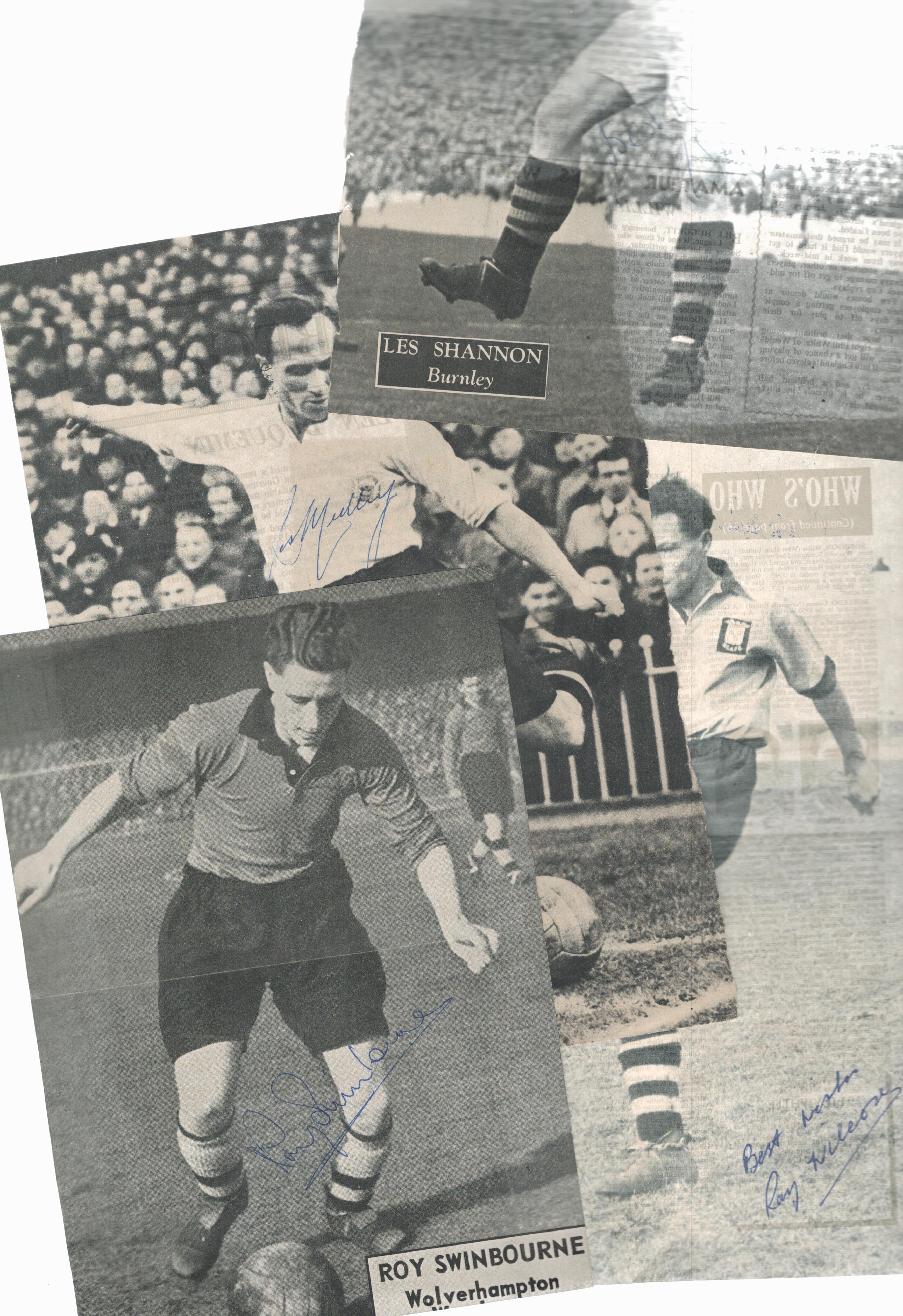 1950's Collection of 9 Signed Football Players on Newspaper Clippings, Some Rare. Signatures include - Image 2 of 2