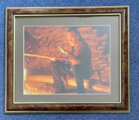 Actor, David Carradine framed signed colour photograph pictured during his role as Kwai Chang Caine,