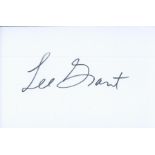 Lee Grant signed 6 x 4 white card, signed in black pen. Famous American actress Lee Grant made her