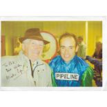 Martin Pipe signed 12 x 8 colour photo. Good condition. All autographs come with a Certificate of