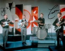 Searchers 10x8 colour photo signed by group members John McNally and Frank Allen. Good condition.