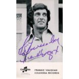 Frankie Vaughan signed 6 x 4 black and white photo. Vaughan CBE DL was an English singer and actor