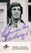 Frankie Vaughan signed 6 x 4 black and white photo. Vaughan CBE DL was an English singer and actor