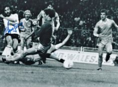 Football Ricky Villa signed 16x12 black and white photos pictured scoring his iconic goal for
