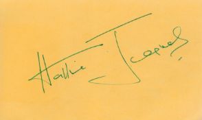 Actor Hattie Jacques signed 5x3 album page. Hattie Jacques (born Josephine Edwina Jaques; 7 February