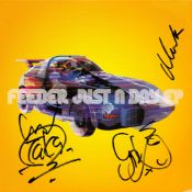 Feeder Band Multi Signed 'Just a Day' Vinyl Sleeve With Vinyl included. Signed by Grant Nicholas,