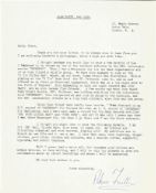 Music Adam Faith typed signed Fan Club letter with good content about his career. Terence Nelhams