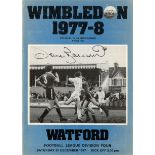 AFC Wimbledon Legend Dave Bassett Signed Matchday Programme Vs Watford on Saturday 31st December