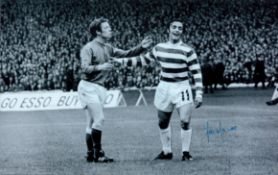 Lou Macari Celtic Signed 10 X 15 Black And White Photo. Good condition. All autographs come with a