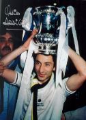 Football Ossie Ardiles signed 16x12 colour photo pictured celebrating with the FA Cup. Good