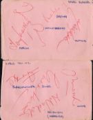 Tottenham Hotspur 1961-62 multi signed two album pages includes 8 fantastic Spurs legends such as