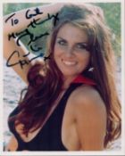 Bond Girl, Caroline Munro signed 10x8 colour photograph, dedicated and inscribed in black marker