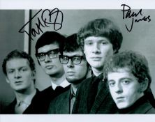 Paul Jones and Tom McGuiness Manfred Mann signed 10x8 black and white photo. Good condition. All