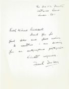 Actor Frank Finlay hand written letter replying to an autograph request. Francis Finlay, CBE (6