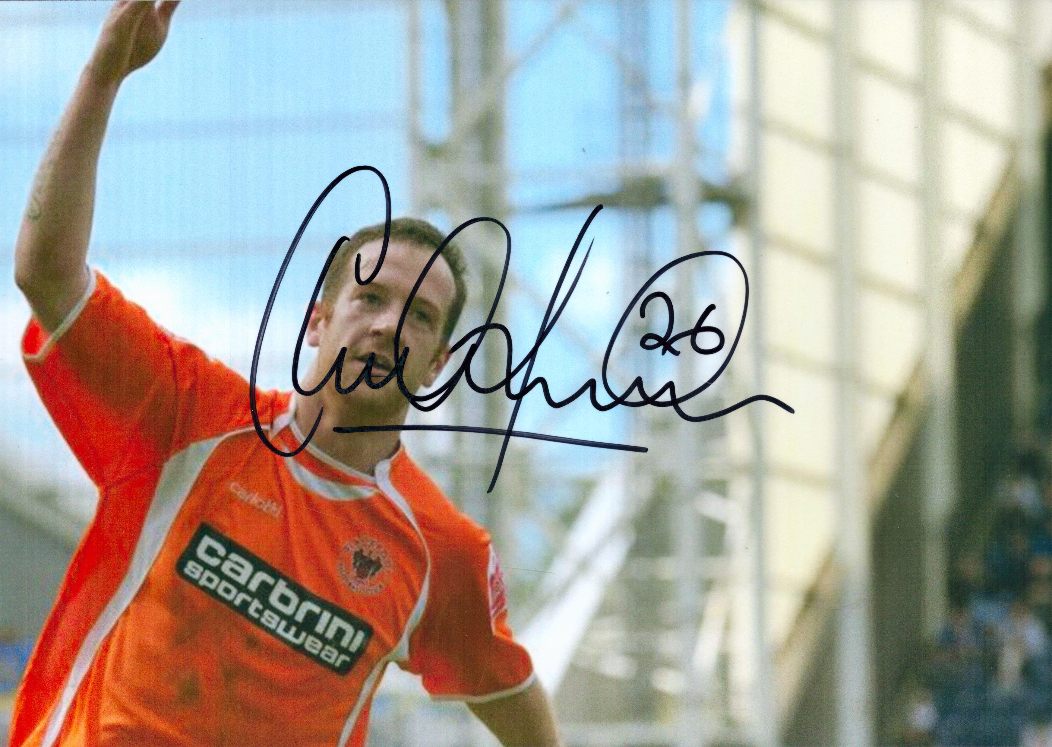 Charlie Adam signed 12x8 Blackpool F.C colour photo. Charles Graham Adam (born 10 December 1985)