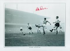 Football Alex Dawson signed 16x12 Manchester United black and white print. Good condition. All