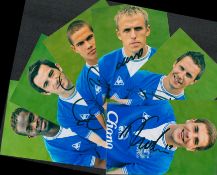 Everton Collection of 6 Signed 6x4 Colour Photo, inc Leighton Baines, Louis Saha, Jack Rodwell, Phil