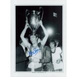 Football David Sadler signed 16x12 Manchester United 1968 European Cup Winner black and white print.
