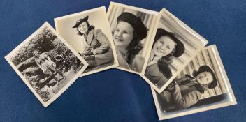 Deanna Durbin Collection of unsigned 10 x 8 photos. Durbin was a Spirited '30s and '40s Canadian