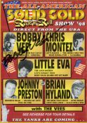 Bobby Vee signed 8x6 1998 UK Solid Gold Tour flyer. Good condition. All autographs come with a