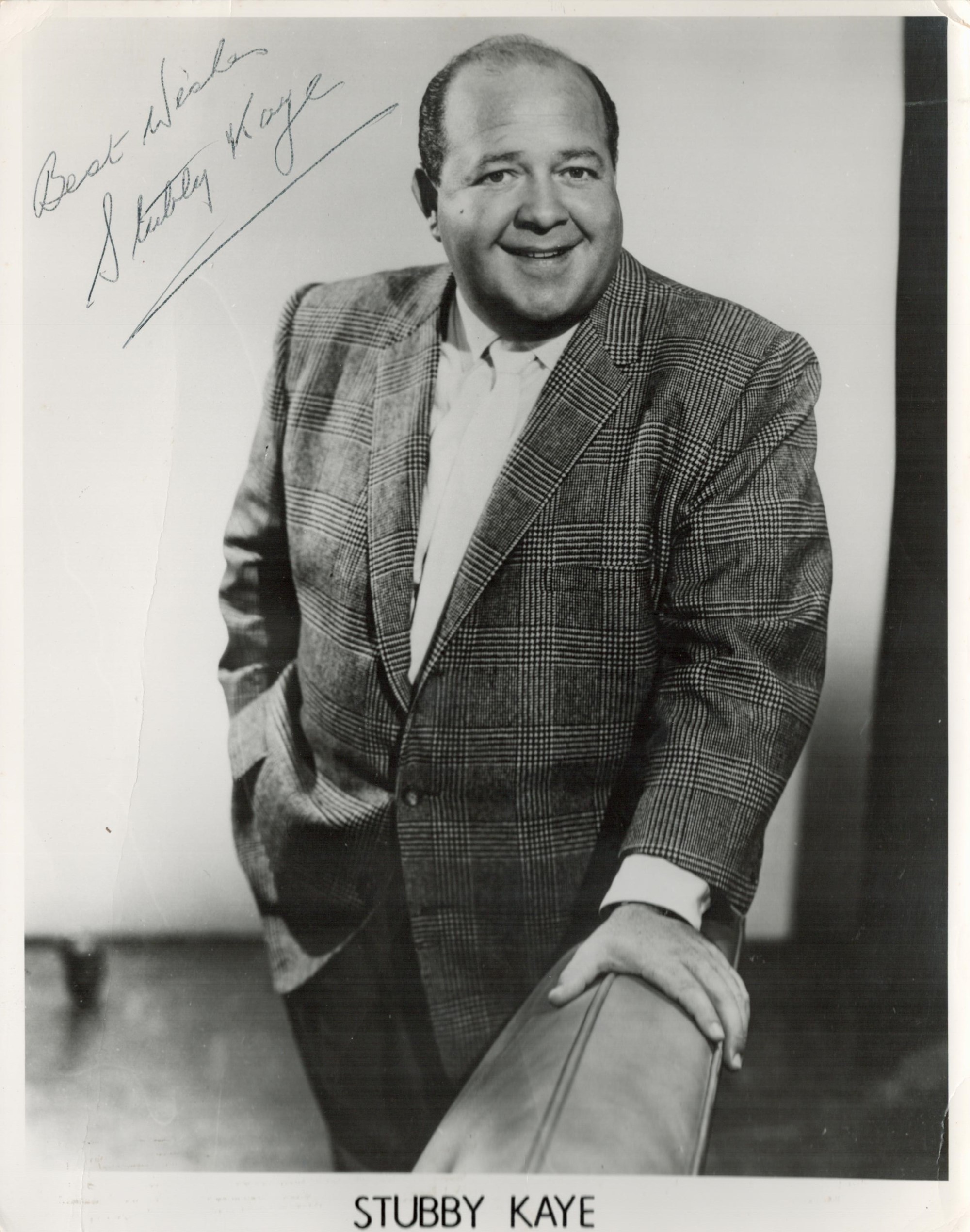 Stubby Kaye signed 10x8 black and white vintage photo. Bernard Solomon Kotzin (November 11, 1918 –