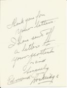 Actor Edmund Hockridge hand written letter to a fan. Edmund James Arthur Hockridge (9 August