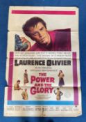 The Power And The Glory Colour Movie Poster starring Lawrence Oliver. NSS number 62 617. Printed