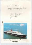 Captain John Burton Hall signed Christmas card. Card is attached to paper. Good condition. All