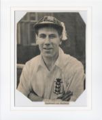 Sunderland FC Legend Len Shackleton Personally Signed Newspaper Clipping Matted to an overall size