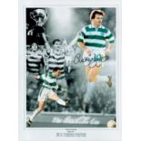 Football Charlie Nicholas signed 16x12 Celtic colourised montage print. Good condition. All