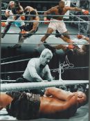 Boxing James Buster Douglas signed 16x12 colour montage photo pictured during his shock victory over
