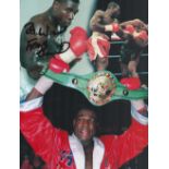 Boxing Frank Bruno signed 16x12 colour montage photo. Good condition. All autographs come with a