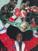 Boxing Frank Bruno signed 16x12 colour montage photo. Good condition. All autographs come with a
