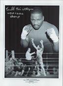 Boxing Tim Witherspoon signed 16x12 black and white montage photo. Good condition. All autographs