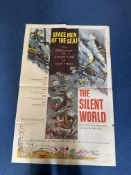 The Silent World 1956 Movie Poster Starring Frederic Dumas. NSS number 56 501. Technicolour A