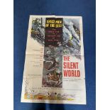 The Silent World 1956 Movie Poster Starring Frederic Dumas. NSS number 56 501. Technicolour A