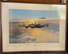 WW2 Print Framed 24 x 34 Cloud Companions by Robert Taylor Multi Signed by the Artist Robert