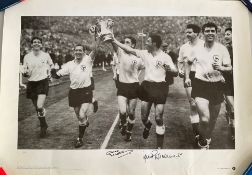 Dave Mackay and Jimmy Greaves signed 23x17 Cup King Series Tottenham Hotspur 1962 FA Cup Winners