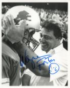 Wayne Fontes Detroit Lions signed 10 x 8 Black and White photo. Fontes is a former American football