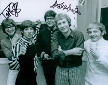 Mike D'Abo and Tom McGuiness signed Manfred Mann 10x8 black and white photo. Good condition. All