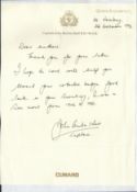 Captain John Burton Hall ALS Interesting Content. Dated December 1992. Letter regarding collectors