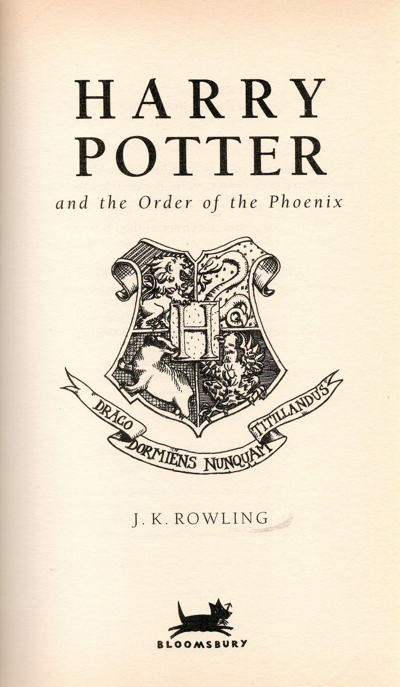 Harry Potter and the Order of The Phoenix by J K Rowling Hardback Book First Edition 2003 - Image 2 of 3