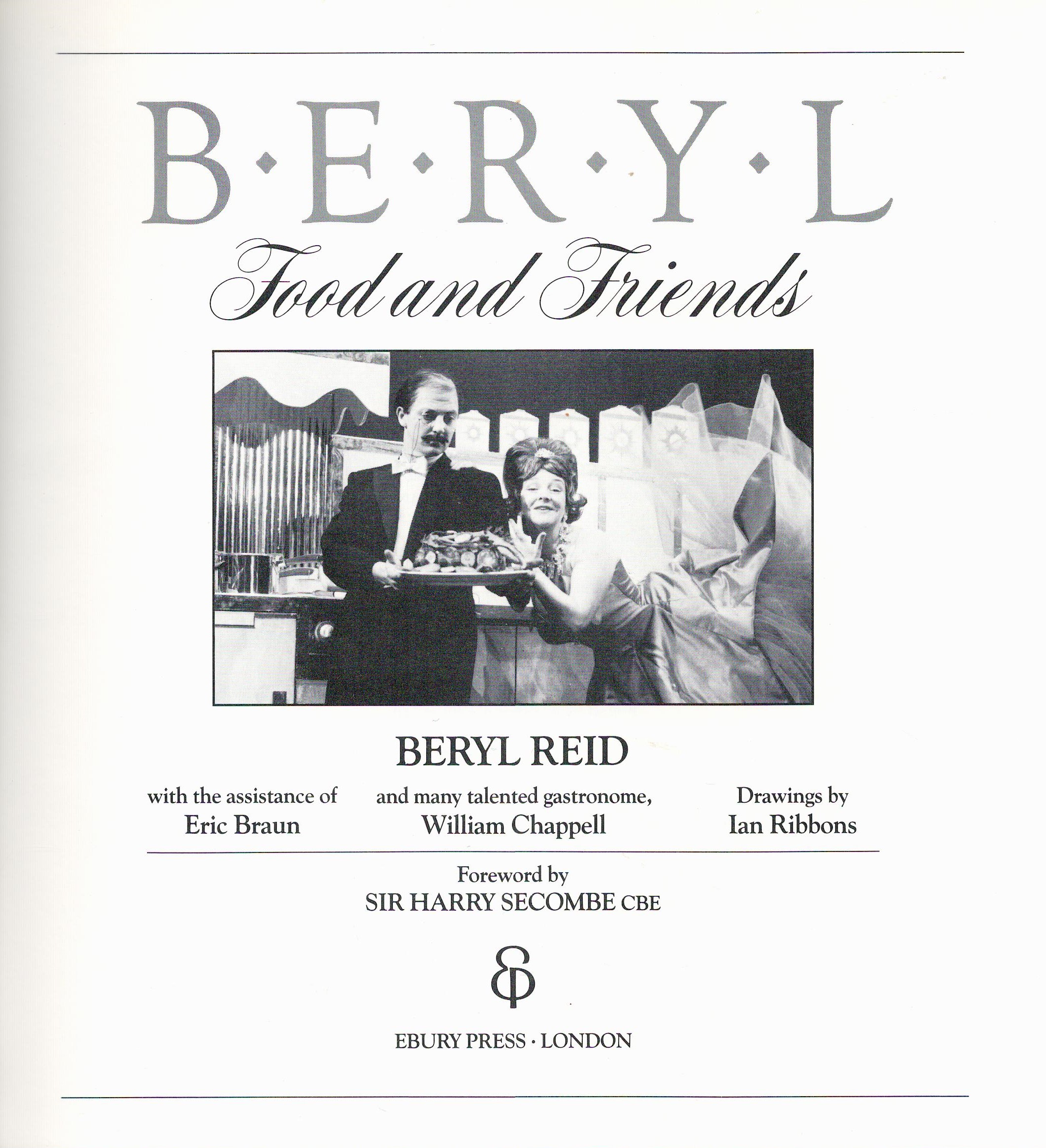 Signed Book Beryl Reid Food and Friends Hardback Book 1987 First Edition Signed by Beryl Reid on the - Image 3 of 4