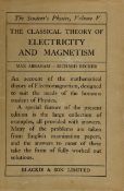 The Classical Theory of Electricity and Magnetism by M Abraham and R Becker Hardback Book 1950