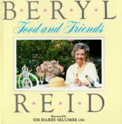 Signed Book Beryl Reid Food and Friends Hardback Book 1987 First Edition Signed by Beryl Reid on the