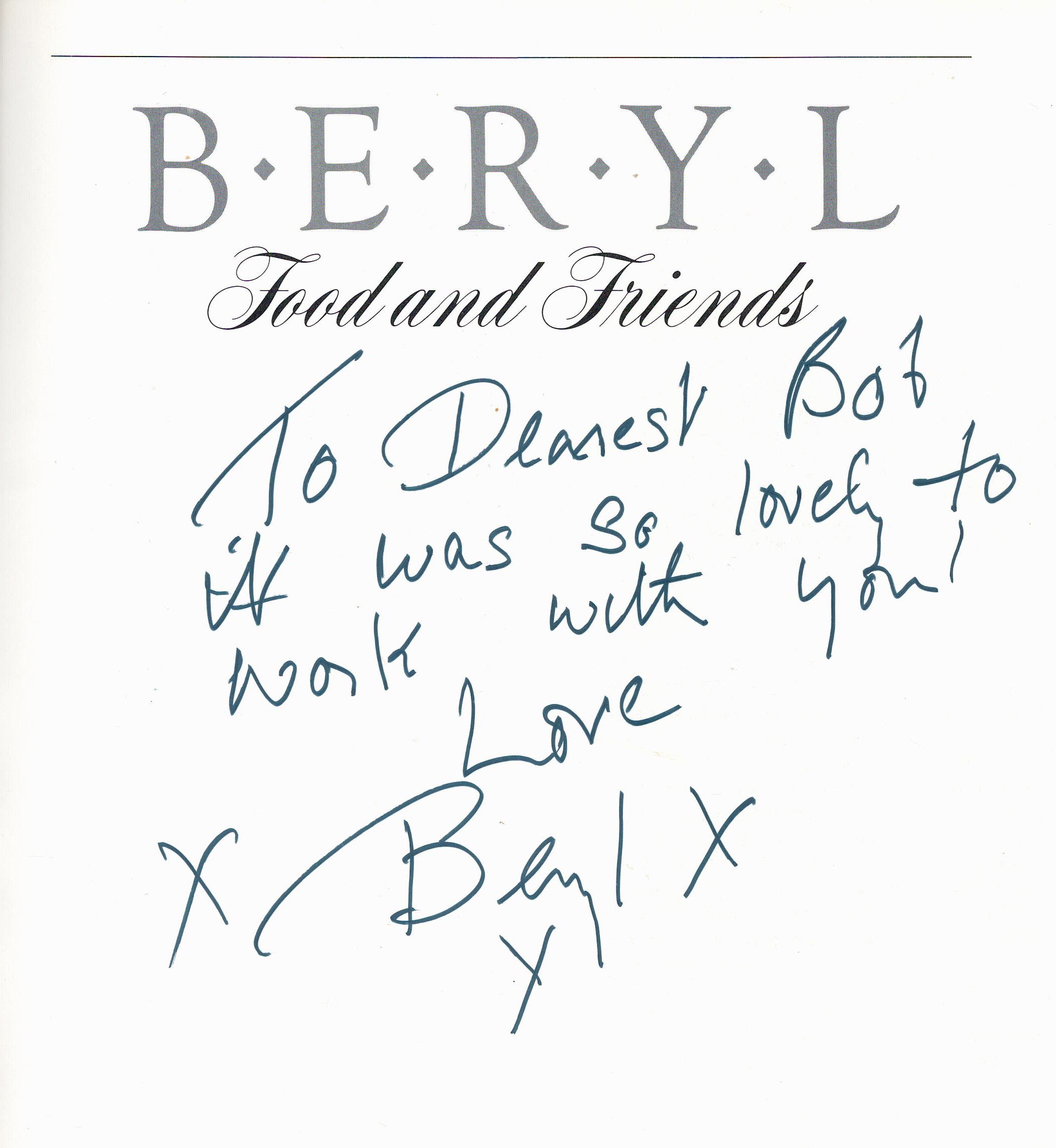 Signed Book Beryl Reid Food and Friends Hardback Book 1987 First Edition Signed by Beryl Reid on the - Image 2 of 4