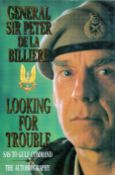 Signed Book General Sir Peter De La Billiere Looking For Trouble Hardback Book 1994 First Edition