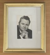 Harry Secombe signed and framed black and white photo. Overall Size 12x10. Good condition. All