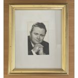 Harry Secombe signed and framed black and white photo. Overall Size 12x10. Good condition. All