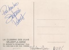 Stephanie Powers, American actress. Signature to the back of a 6x4 advertising postcard for a